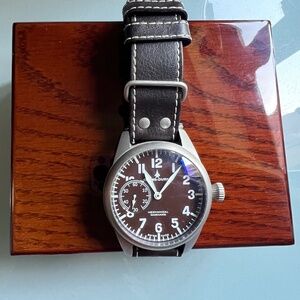 CHASE DURER WARHAWK MECHANICAL PILOT 50MM TITANIUM CASE SWISS UNITAS Excellent